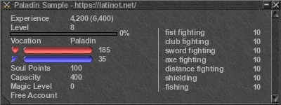 Signature for player Paladin Sample